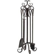Panacea 5-Piece Scroll Top Fireplace Tool Set