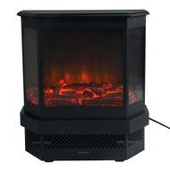 Fanala 23" 1500W Adjustable Electric Fireplace Heater Free Standing Mobile Fireplaces N7