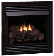 Vail Vent-Free LP Premium 32,000 BTU Fireplace with Log Set