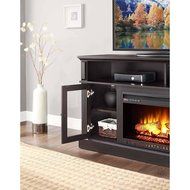 Brown Whalen Remote Control Barston Fireplace Media Console For TV's Up To 70" N7