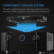 AC Infinity AIRCOM S6, Quiet Cooling Blower Fan System 12" for Receivers, Amps, DVR, AV Cabinet Components