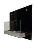 Chic Fireplaces Topeka Luxury Glass Metal Wall Mount Ventless Bio Ethanol Fireplace with Burner Insert, Gloss... N3