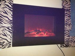 34" Contemporary Wall Mount Electric Fireplace 1500W/ 5000 BTU by Solaire N2