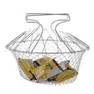 Treading(TM) 1pcs Foldable Steam Rinse Strain French Fry Chef Basket Magic Basket Mesh Basket Strainer Net Kitchen... N2