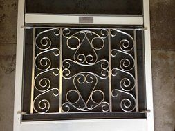 Designer Style Screen Door Grille, Screen Door Pet Guard, (Mill Finish), By All Weather, Aluminum, "Island" Model...