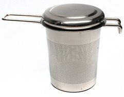 Stainless Steel Brew-In-Mug Single Serve Tea Infuser with Long Handle, Ideal Tea Strainer for Steeping Loose Leaf...