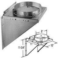 Adjustable Galvanized Tee Support Bracket - 6"