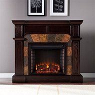 Pemberly Row Espresso Convertible Electric Fireplace