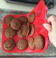 Kricket's Kitchen 12 Cup Red Silicone Cupcake Pan / Non Stick Muffin Pan / Silicone Baking Pans / Kitchen Safe N3