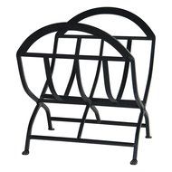 Uniflame Wrought Iron Fireplace Ensemble with Log Rack N6