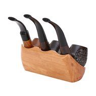 Scotte(TM) handcraft wooden pipe rack/stand for 3 tobacco pipe N2