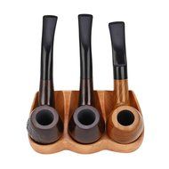 Scotte(TM) handcraft wooden pipe rack/stand for 3 tobacco pipe N3