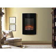 Black Metal 35-inch Tall Wall Mount Remote Controlled Electric LED Firebox N2