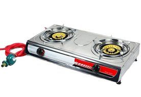 GHP Alpha 2058 Heavy Duty Stainless Steel Double Burner Stove