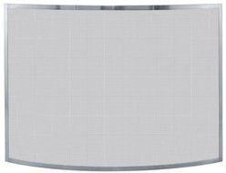 Curved Fireplace Screen, 31"Hx41"Wx2"D, PEWTER
