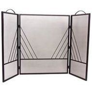 HOMEBASIX CPO31131BK3L 3-Panel Fireplace Screen, Black