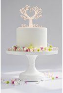 LOVENJOY with Gift Box Mr and Mrs Wedding Engagement Cake Topper Tree Rustic Wood (5.5-inch)