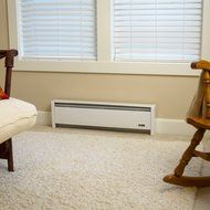 Top-Rated Hydronic SoftHeat 1250-Watt Electric Baseboard Heater by Cadet, Right-end wiring, 240V in white, safely... N2