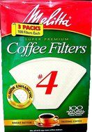 Melitta Super Premium Coffee Filters, Naturan Brown, No. 4, 100-Count Filters (Pack of 3)