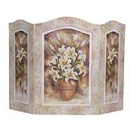Lilies 3 Panelled Fireplace Screen