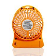 Fonxian Mini Portable Fan Rechargeable Battery Powered Small Table Fan with 3-level Speed (Orange) N13