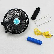 Fonxian Mini Portable Fan Rechargeable Battery Powered Small Table Fan with 3-level Speed (Orange) N14