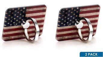 [ 2 pack ] - Universal Ring Grip / Holder / Stand with 360 Rotation Ring Hook for cell phone, Apple iPhone 6s...