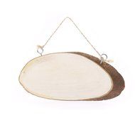 LEORX Wood Slices Oval Tree Log Slice Plaques (Wood Color) N4