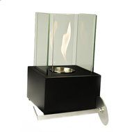 Sunnydaze Cubic Ventless Bio Ethanol Tabletop Fireplace, Black N5