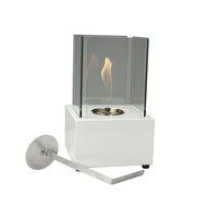 Sunnydaze Cubic Ventless Bio Ethanol Tabletop Fireplace, Black N6