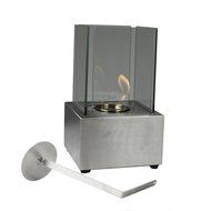 Sunnydaze Cubic Ventless Bio Ethanol Tabletop Fireplace, Black N7