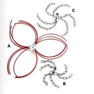 12" Chain Whip W/Adaptor, For Use With Steel Rods