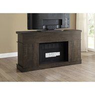 70" TV Stand With Fireplace, Whalen Weathered Dark Pine, Heat Or Without Heat N4