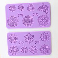 Multi Circle Flowers Lace Mat Wedding Cake Decoration Tool Flower Embossing Lace Fondant Moulds Cupcake Toppers...