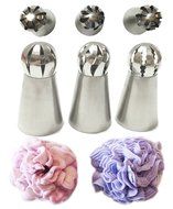 New Ball Russian Stainless Steel Tips Tulip Sphere Whip Cream Buttercream Icing Piping Nozzles DIY Baking Tools...