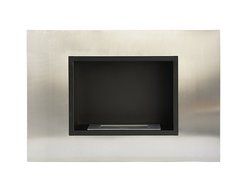 Utopia Alley Wall Mounted Ethanol Fireplace, Stainless Steel N4