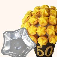 DUFUSTORE 1pcs Aluminum Star Cake Muffin Chocolate Cupcake Bakeware Pan Mold Tool