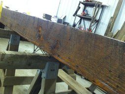 Reclaimed Barnwood Beam Fireplace Mantel (Wood, 4"x6"x72") N13