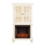 Townsend Electric Fireplace Curio - Antique White N4