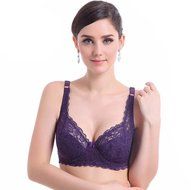 Bra Top ，Beautyvan Comfortable Push Up Deep V Ultrathin Underwire Padded Lace Brassiere Bra (34B/75B, Pink) N6