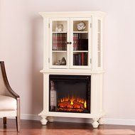 Townsend Electric Fireplace Curio - Antique White N5