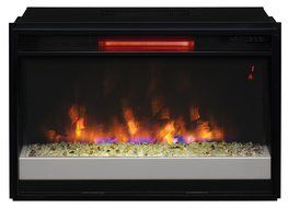 ClassicFlame 26II310GRG-201 26" Contemporary Infrared Quartz Fireplace Insert with Safer Plug N2
