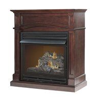 Pleasant Hearth Vent-Free Dual Fuel Fireplace, 45-Inch, Cherry N2