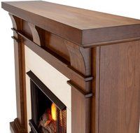 Real Flame Porter Fireplace in Walnut Finish N3