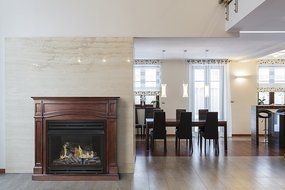 Pleasant Hearth Vent-Free Dual Fuel Fireplace, 45-Inch, Cherry N3