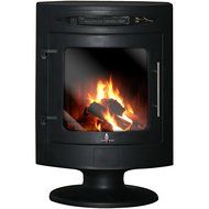 Lava Heat Italia Pizzo Electric Fireplace Heater, Black Steel