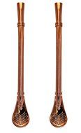 2 Yerba Supply Yerba Mate Tea Bombilla Gourd Drinking Straws Filtered (Rose Gold)