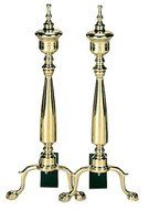 Uniflame Solid Brass Urn andirons