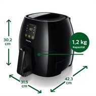 Philips HD9240/90 Avance Collection Airfryer Extra-Large, 2100 Watt - Black