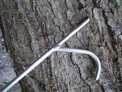 Fire Poker, Stainless Steel, Extra Long 44" with Resin Impregnated Maple Handle N2